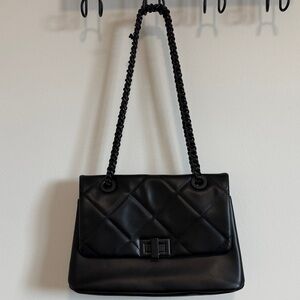 Aldo Black Quilted Convertible Shoulder Bag